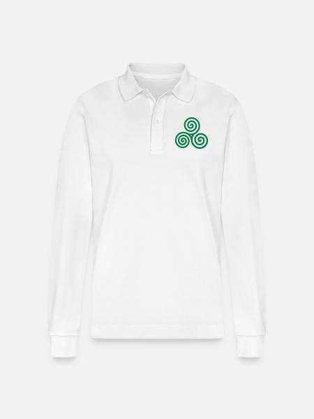 Celtic spiral - Polo à manches longues bio PREPSTER Stanley/Stella Unisexe - blanc