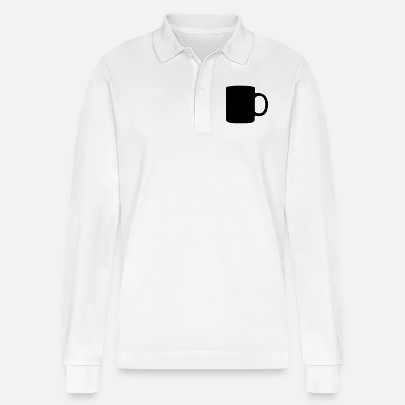 tasse - Stanley/Stella Unisex Bio-Langarm-Poloshirt Prepster - Weiß