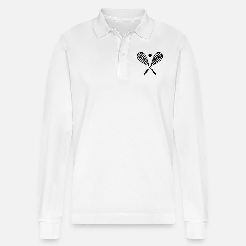 Squash - Stanley/Stella Unisex Bio-Langarm-Poloshirt Prepster - Weiß