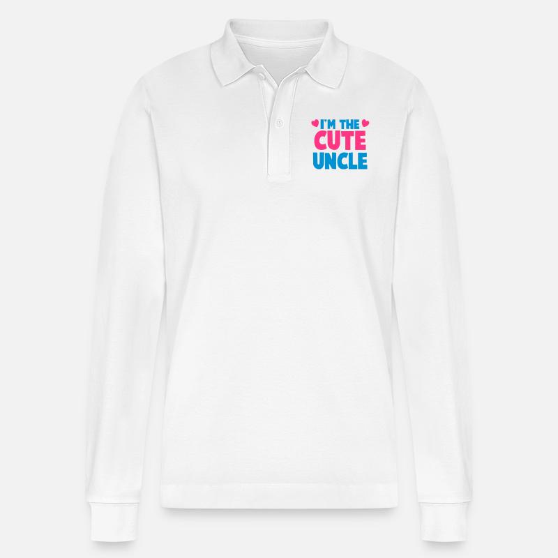 Ich bin der nette Onkel! - Stanley/Stella Unisex Bio-Langarm-Poloshirt Prepster - Weiß