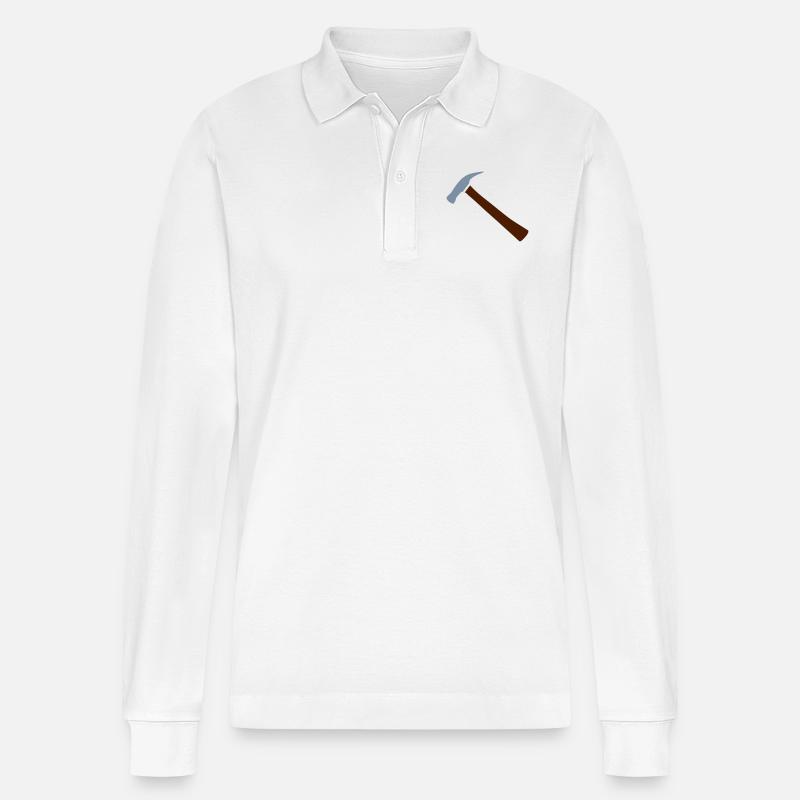 Hammer - Stanley/Stella Unisex Bio-Langarm-Poloshirt Prepster - Weiß