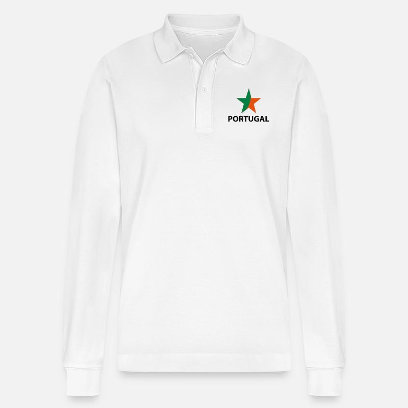portuguese star - Polo à manches longues bio PREPSTER Stanley/Stella Unisexe - blanc