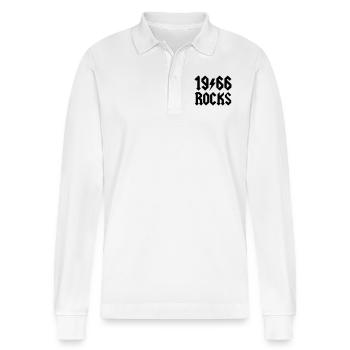 1966 - Stanley/Stella Unisex Bio-Langarm-Poloshirt Prepster - Weiß - Vorne - Anna (173cm) & Nico (186cm)