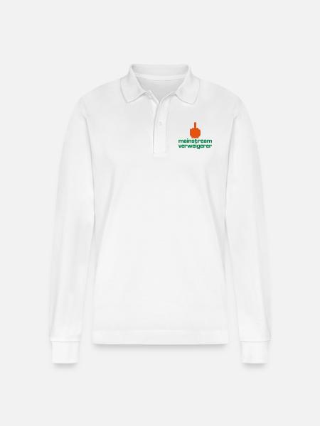 Mainstream-Verweigerer - Stanley/Stella Unisex Bio-Langarm-Poloshirt Prepster - Weiß
