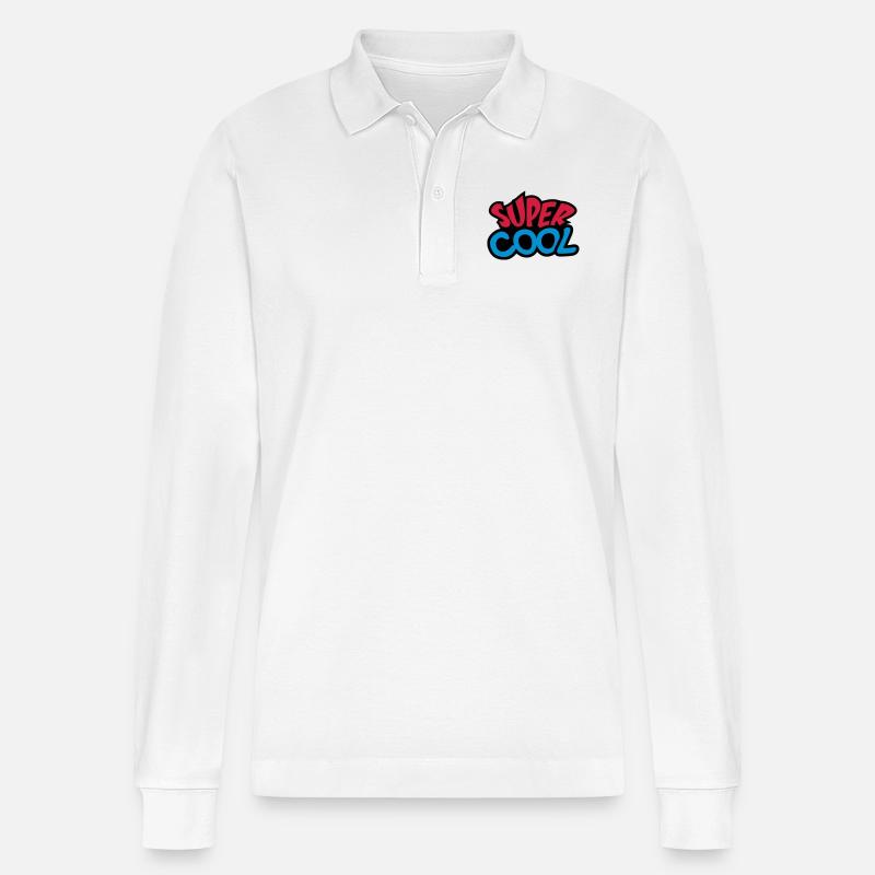 Super Cool - Stanley/Stella Unisex Bio-Langarm-Poloshirt Prepster - Weiß