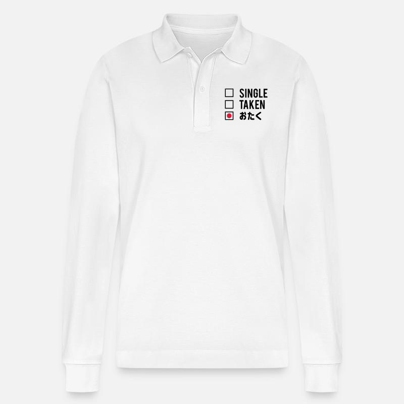 fandom otaku - Stanley/Stella Unisex Bio-Langarm-Poloshirt Prepster - Weiß