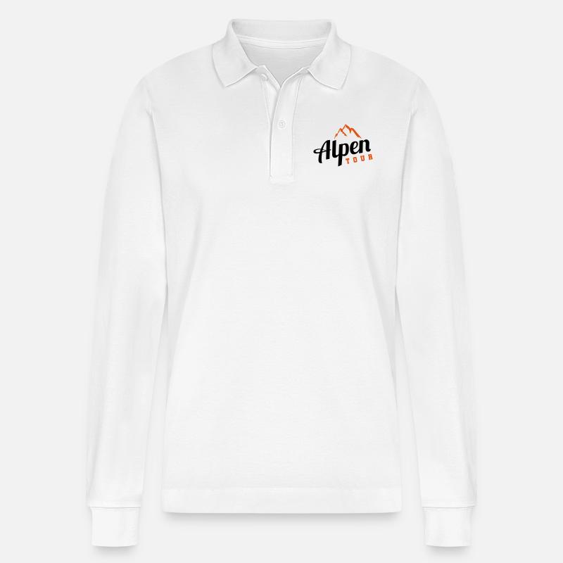 alpen tour design - Stanley/Stella Unisex Bio-Langarm-Poloshirt Prepster - Weiß