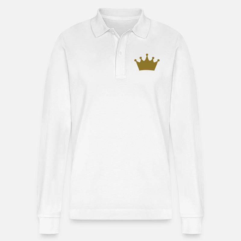 Krone - Stanley/Stella Unisex Bio-Langarm-Poloshirt Prepster - Weiß