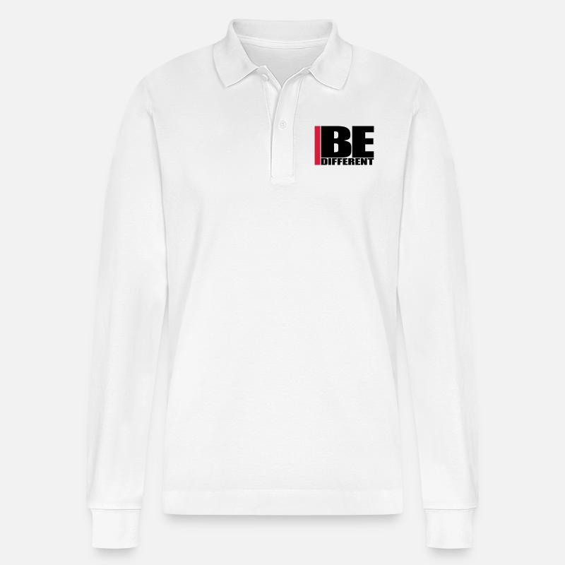 Cool Be Different Logo - Polo à manches longues bio PREPSTER Stanley/Stella Unisexe - blanc