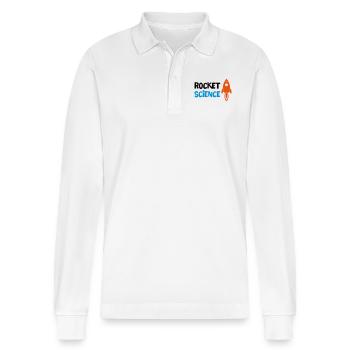 ROCKET SCIENCE / ROCKET SCIENCE - Stanley/Stella Organic Unisex Long-Sleeved Polo Shirt Prepster - white - Front - Anna (173cm) & Nico (186cm)