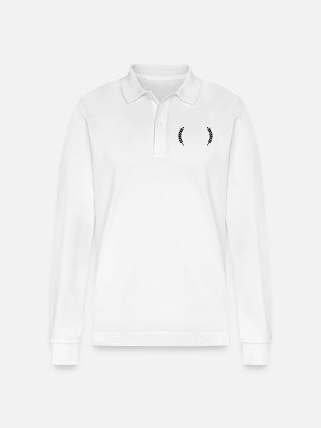 stars symbol - Stanley/Stella Unisex Bio-Langarm-Poloshirt Prepster - Weiß