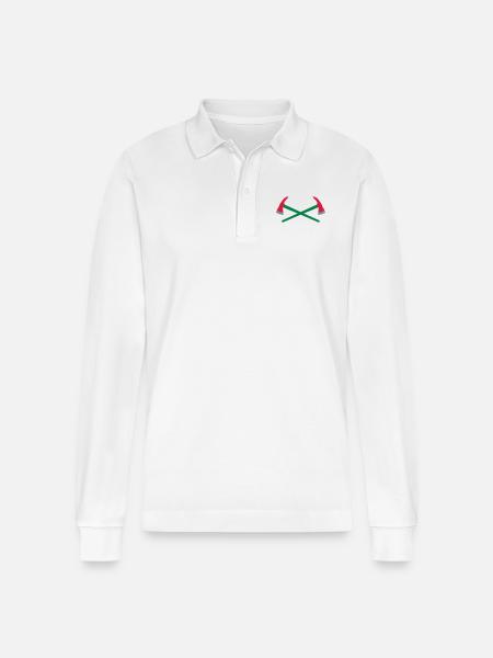 fire fighter - Stanley/Stella Organic Unisex Long-Sleeved Polo Shirt Prepster - white
