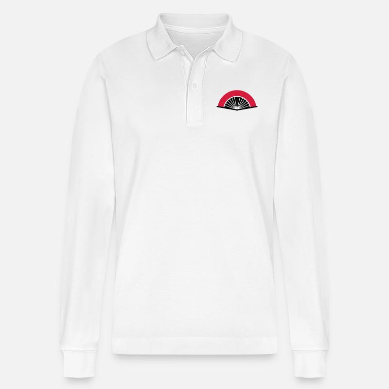 Fächer - Stanley/Stella Unisex Bio-Langarm-Poloshirt Prepster - Weiß