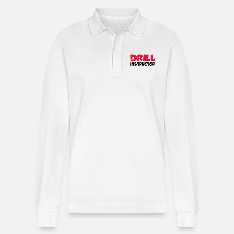Drill Instructor - Stanley/Stella Unisex Bio-Langarm-Poloshirt Prepster - Weiß