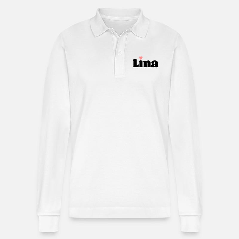 Lina Geschenk - Stanley/Stella Unisex Bio-Langarm-Poloshirt Prepster - Weiß
