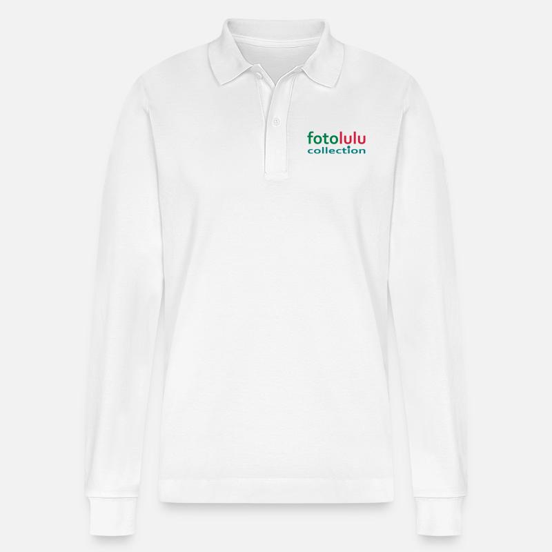 fotolulu collection Mütze - Stanley/Stella Unisex Bio-Langarm-Poloshirt Prepster - Weiß