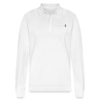 Passage libllule and astonishment - Stanley/Stella Organic Unisex Long-Sleeved Polo Shirt Prepster - white - Front - Anna (173cm) & Nico (186cm)