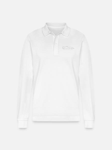 racer - Stanley/Stella Unisex Bio-Langarm-Poloshirt Prepster - Weiß