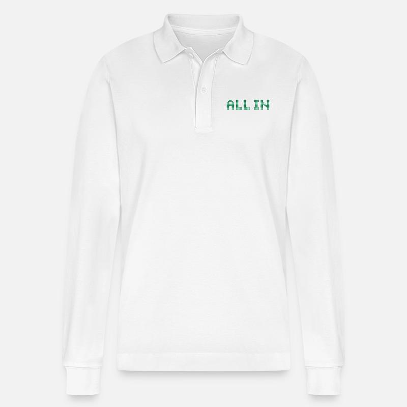 ALL IN - Alles oder nichts - Stanley/Stella Unisex Bio-Langarm-Poloshirt Prepster - Weiß