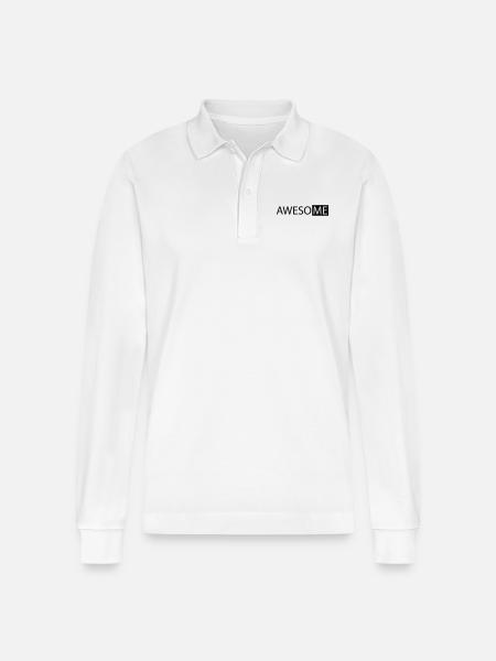 Awesome - Stanley/Stella Organic Unisex Long-Sleeved Polo Shirt Prepster - white