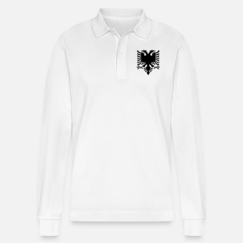 Double Headed Eagle_V2 - Polo à manches longues bio PREPSTER Stanley/Stella Unisexe - blanc