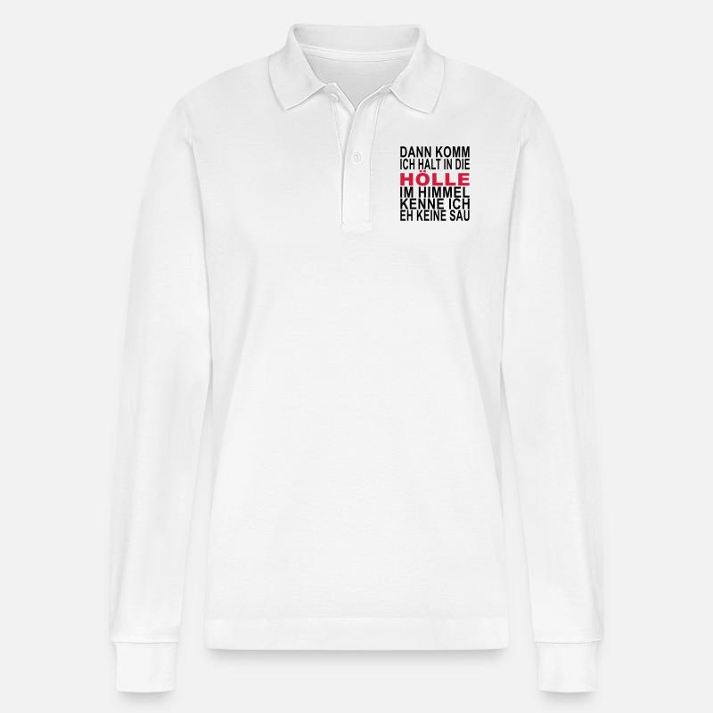 Hölle - Stanley/Stella Unisex Bio-Langarm-Poloshirt Prepster - Weiß