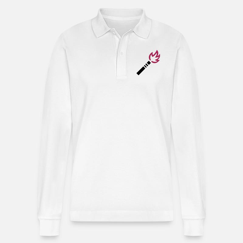 Pyrotechnik - Stanley/Stella Unisex Bio-Langarm-Poloshirt Prepster - Weiß