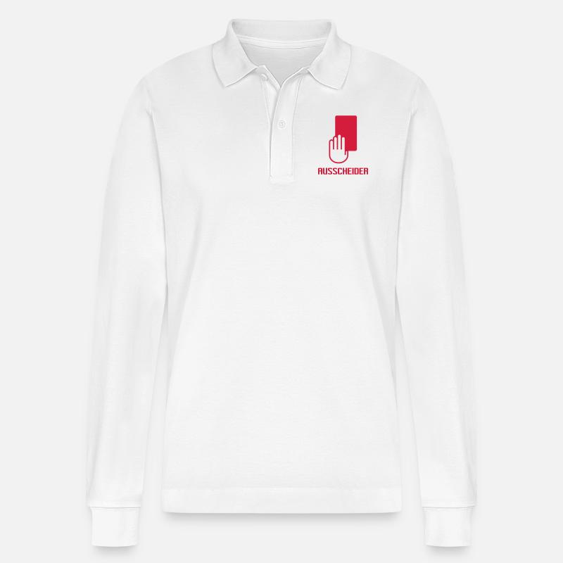 Ausscheider - Stanley/Stella Unisex Bio-Langarm-Poloshirt Prepster - Weiß