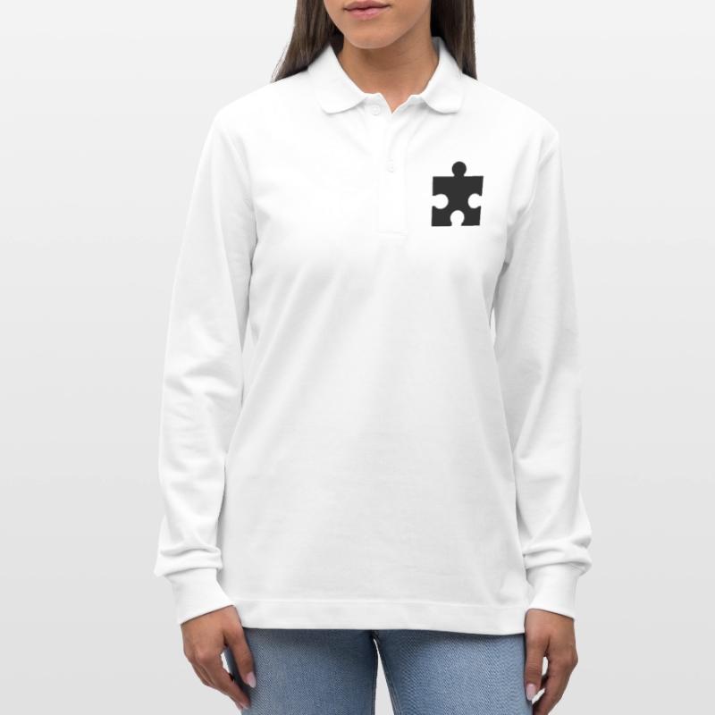 Puzzle Stanley/Stella Organic Unisex Long-Sleeved Polo Shirt Prepster