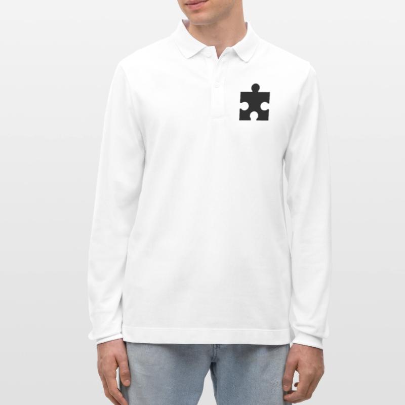 Puzzle Stanley/Stella Organic Unisex Long-Sleeved Polo Shirt Prepster