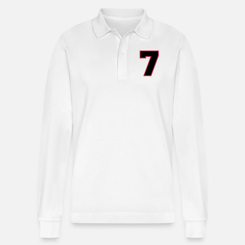2cnumber7 - Stanley/Stella Unisex Bio-Langarm-Poloshirt Prepster - Weiß