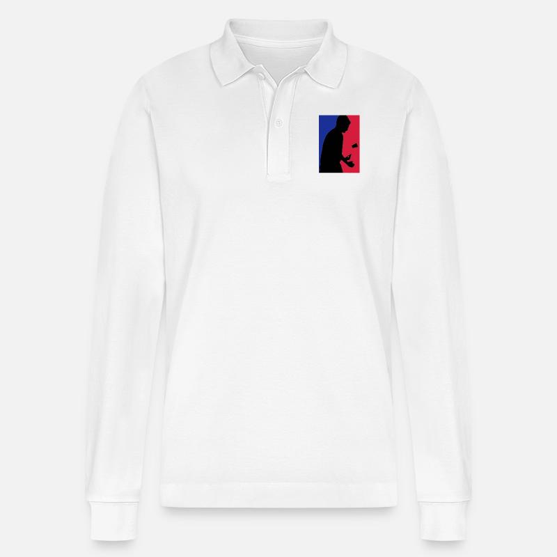 Flip Cup - Stanley/Stella Unisex Bio-Langarm-Poloshirt Prepster - Weiß