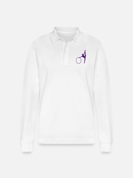 Rhythmic gymnastics - Stanley/Stella Organic Unisex Long-Sleeved Polo Shirt Prepster - white