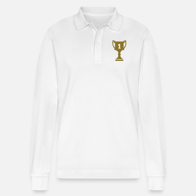 Pokal - Stanley/Stella Unisex Bio-Langarm-Poloshirt Prepster - Weiß
