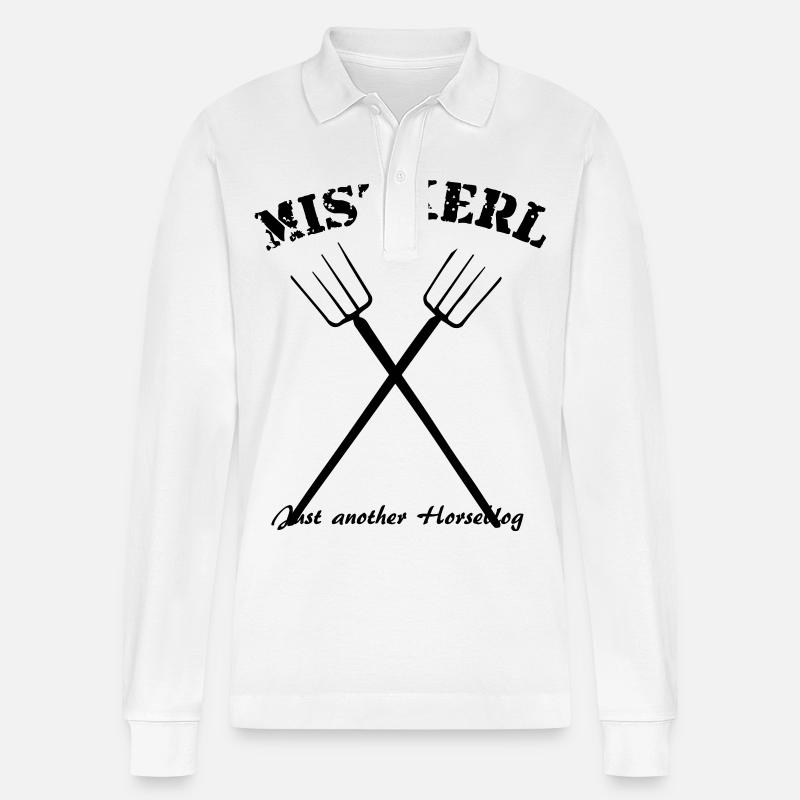 Mistkerl - Stanley/Stella Unisex Bio-Langarm-Poloshirt Prepster - Weiß