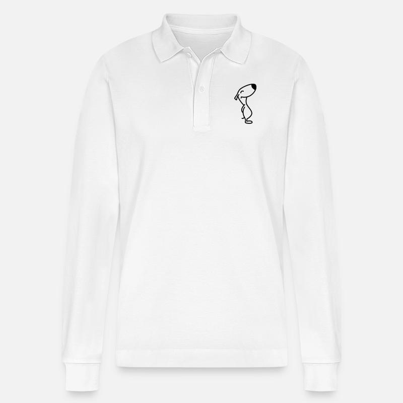 schnupper1 - Stanley/Stella Unisex Bio-Langarm-Poloshirt Prepster - Weiß