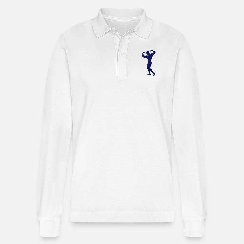 Adonis - Ein starker Mann - Stanley/Stella Unisex Bio-Langarm-Poloshirt Prepster - Weiß