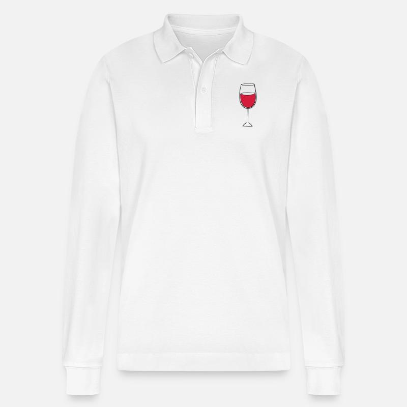weinglas - Stanley/Stella Unisex Bio-Langarm-Poloshirt Prepster - Weiß
