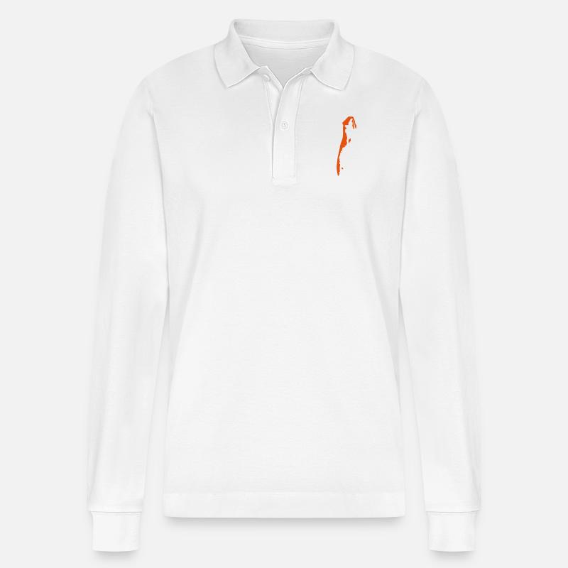 Hiddensee - Stanley/Stella Unisex Bio-Langarm-Poloshirt Prepster - Weiß