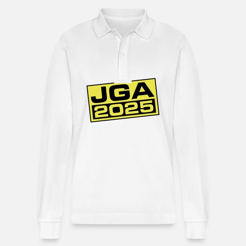 Jga 2025 - Stanley/Stella Unisex Bio-Langarm-Poloshirt Prepster - Weiß
