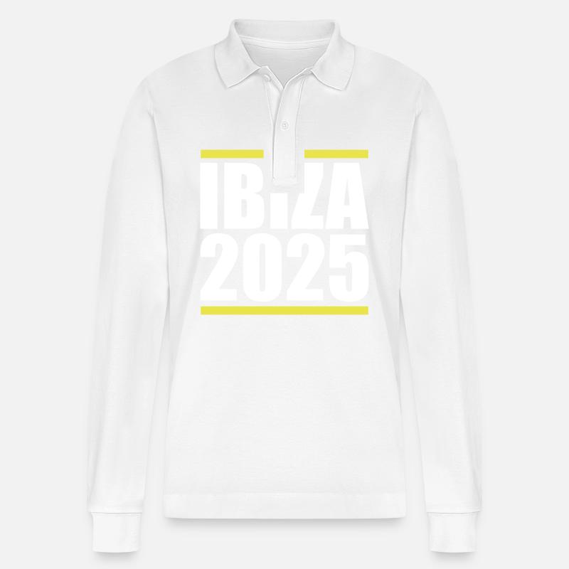 Ibiza 2025 - Polo à manches longues bio PREPSTER Stanley/Stella Unisexe - blanc