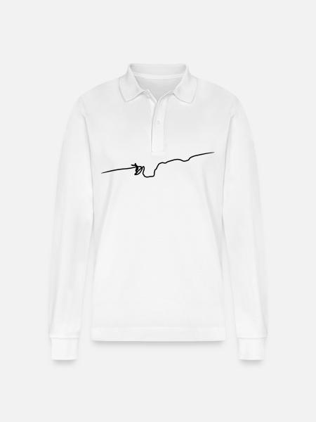 SURF ONE LINE - Stanley/Stella Organic Unisex Long-Sleeved Polo Shirt Prepster - white