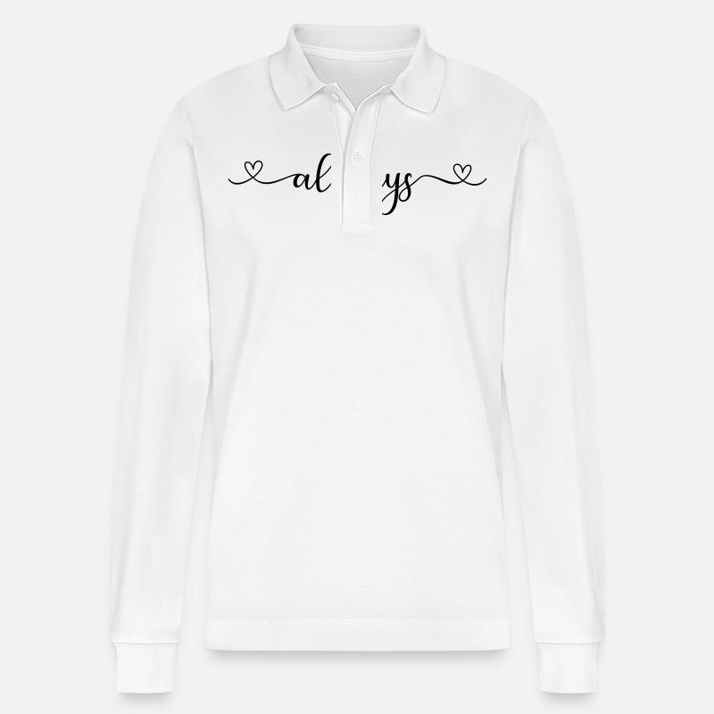 always - Stanley/Stella Unisex Bio-Langarm-Poloshirt Prepster - Weiß