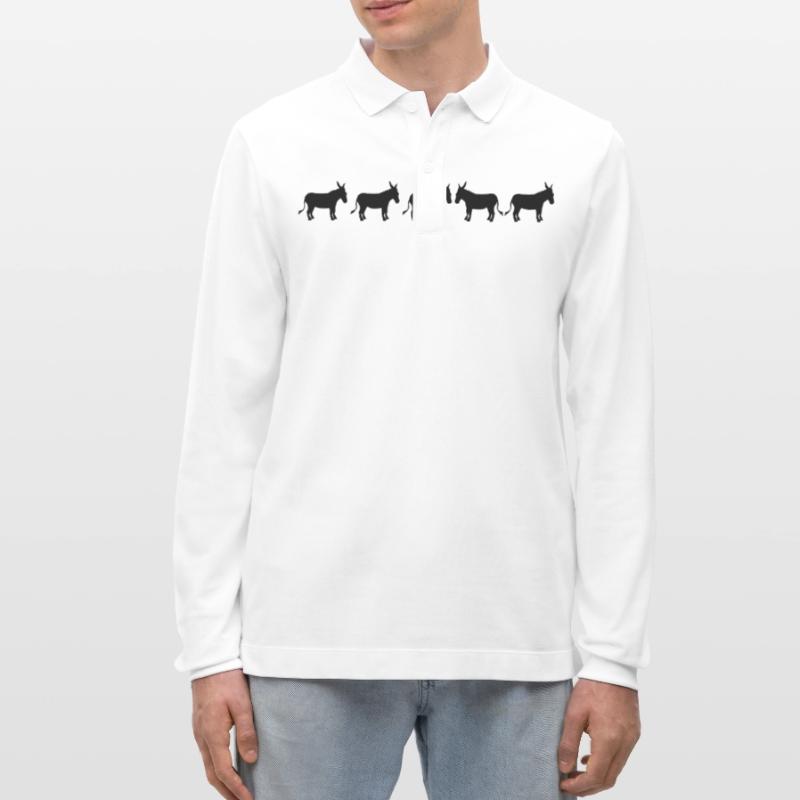 anders be different esel pferd pony klein packesel Stanley/Stella Unisex Bio-Langarm-Poloshirt Prepster