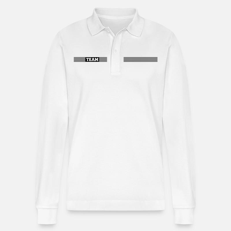TEAM - Stanley/Stella Unisex Bio-Langarm-Poloshirt Prepster - Weiß