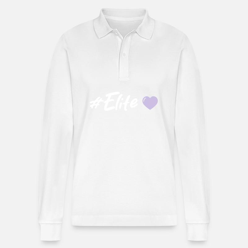 Elite Herz - Stanley/Stella Unisex Bio-Langarm-Poloshirt Prepster - Weiß
