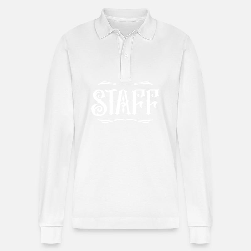 Staff Mitglied - Stanley/Stella Unisex Bio-Langarm-Poloshirt Prepster - Weiß
