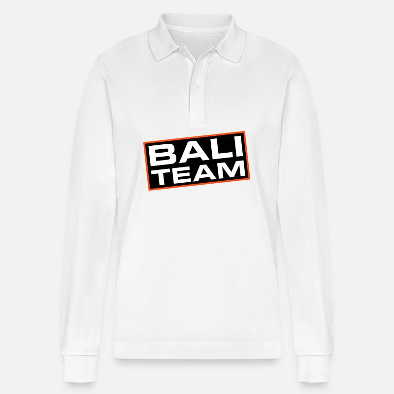 Bali Team - Stanley/Stella Unisex Bio-Langarm-Poloshirt Prepster - Weiß