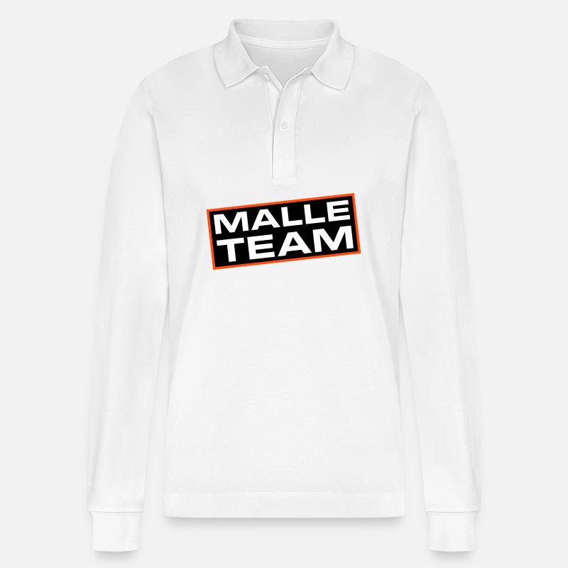 L’équipe Malle - Polo à manches longues bio PREPSTER Stanley/Stella Unisexe - blanc