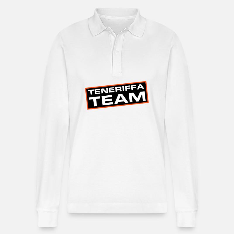 Teneriffa Team - Stanley/Stella Unisex Bio-Langarm-Poloshirt Prepster - Weiß